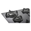 Stoves GTG60C Front Control 60cm Four Burner Gas-on-glass Hob With Cast Enamel Supports -