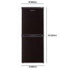 Lec T5039B 50cm Wide Freestanding Fridge Freezer - Black