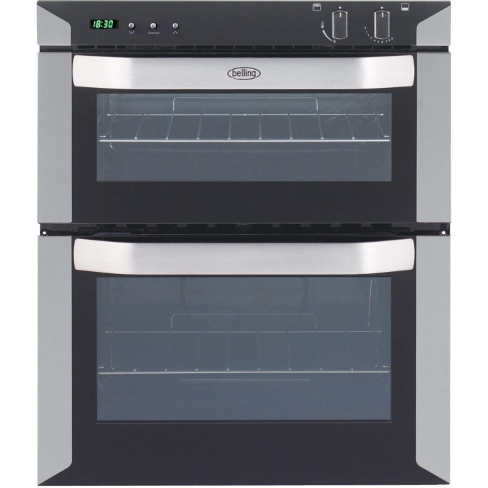 Belling BI70MLPG LPG Gas Builtunder Double Cavity Oven Satin Steel