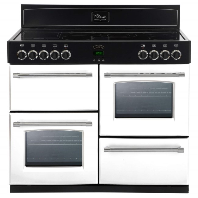 Belling Classic 100E 100cm Electric Range Cooker with Ceramic Hob - Icy Brook