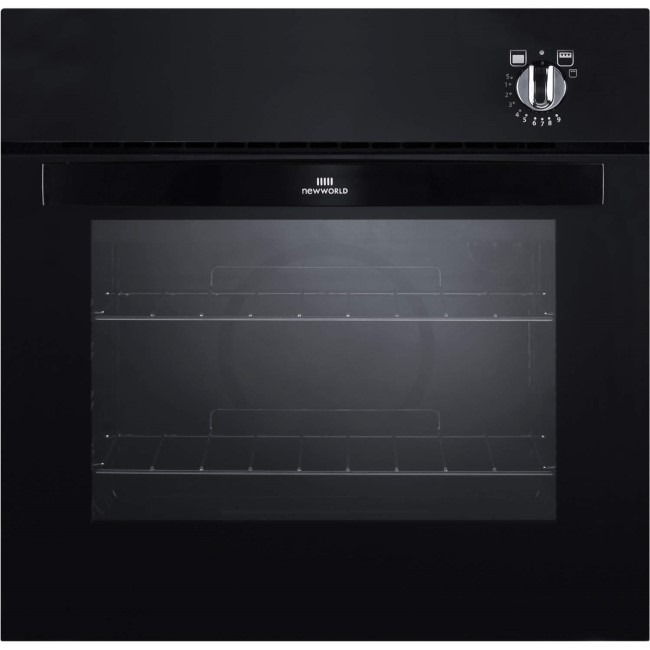 New World NW601G Gas Built In Single Oven Black