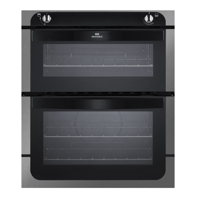 New World NW701G Gas Built-Under Twin Cavity Oven Stainless Steel