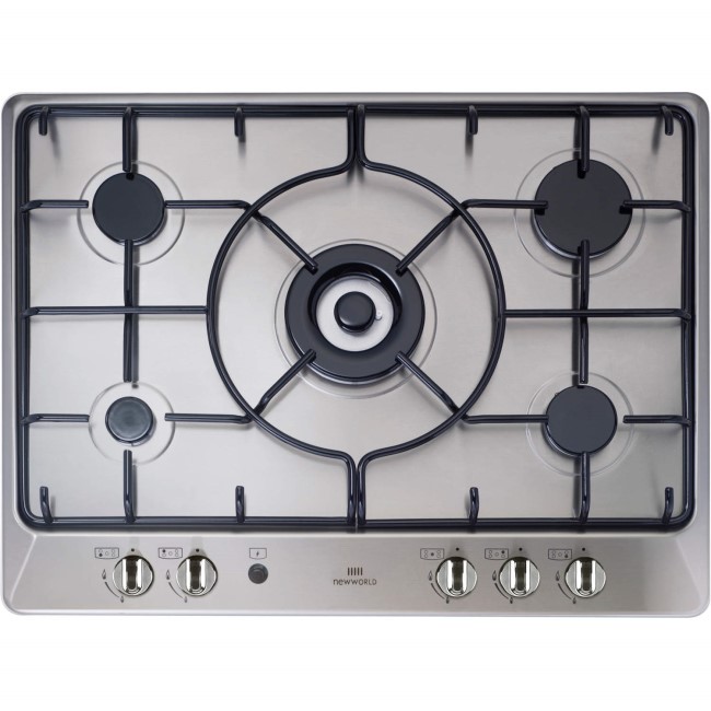 New World NWGHU701 70cm Gas Hob Stainless Steel