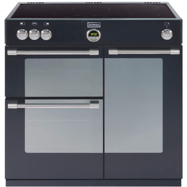 Stoves Sterling 900Ei Black 90cm Electric Range Cooker With Induction Hob