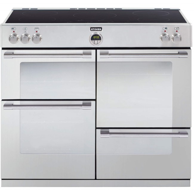 Stoves Sterling 1000Ei Stainless Steel 100cm Electric Range Cooker with Induction Hob
