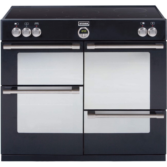Stoves Sterling 1100Ei 110cm Electric Range Cooker with Induction Hob - Black