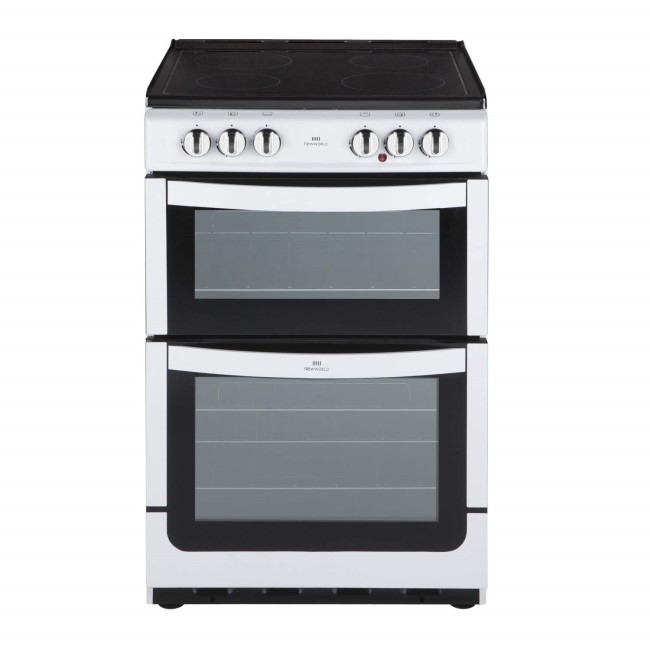 New World NW551ETC 55cm Wide Dual Cavity Electric Cooker In White