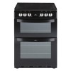 New World NW601EDO 60cm Wide Double Oven Electric Cooker In Black