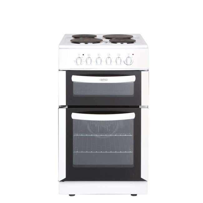 Belling FSE50TCW 50cm Wide Double Cavity Electric Cooker - White