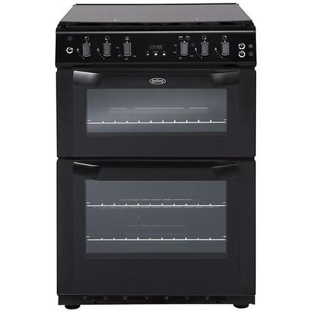 Belling FSG60DOF 60cm Fanned Gas Double Oven Cooker With Programmable Timer Black