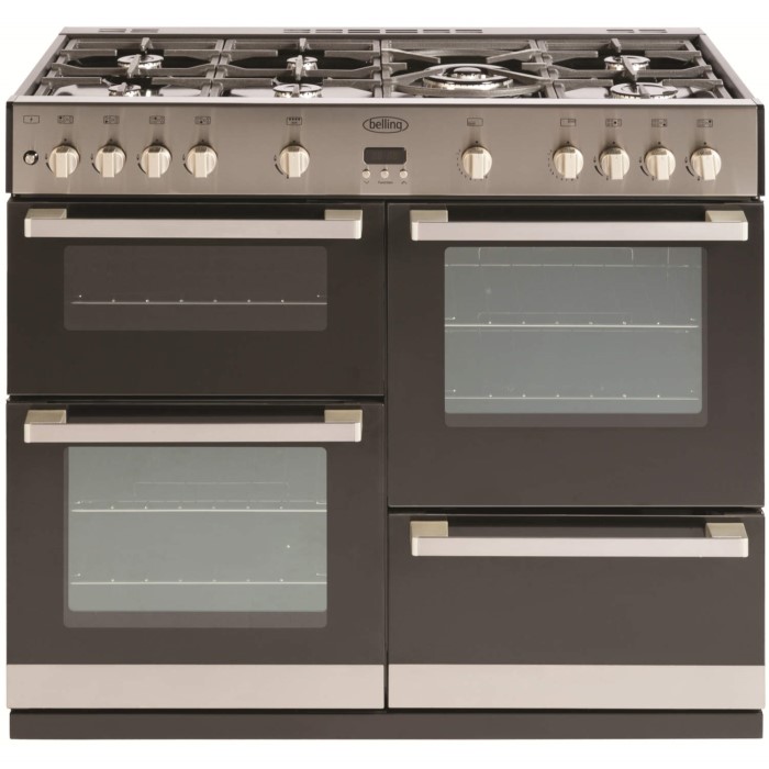 Belling DB4 100GT 100cm Wide Gas Range Cooker Stainless Steel