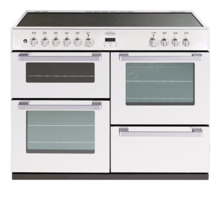 Belling DB4 110E 110cm Wide Electric Range Cooker With Ceramic Hob - White
