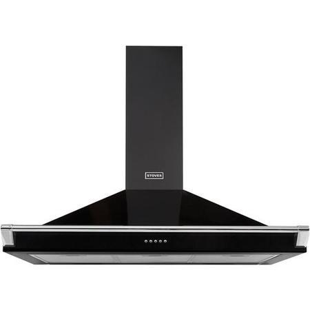 GRADE A2 - Stoves 444443560 S1100 Richmond MK2 110cm Chimney Cooker Hood With Rail Black