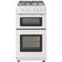 New World 444443995 50cm Wide Gas Double Cavity Cooker White