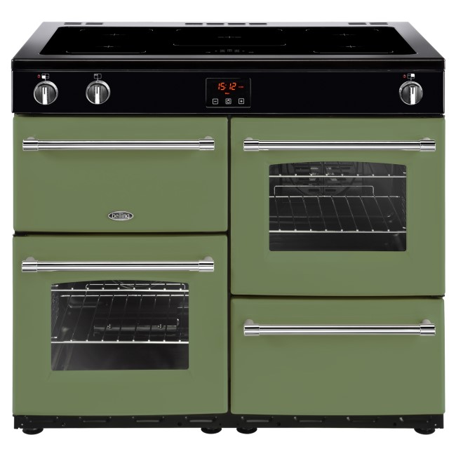 Belling Farmhouse 100Ei 100cm Electric  Range Cooker With Induction Hob Soho Green