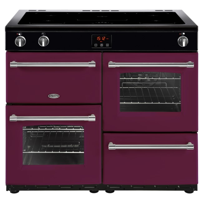 Belling Farmhouse 100Ei 100cm Electric  Range Cooker With Induction Hob Wild Berry