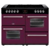 Belling Farmhouse 110E 110cm Electric Range Cooker With Ceramic Hob Wild Berry