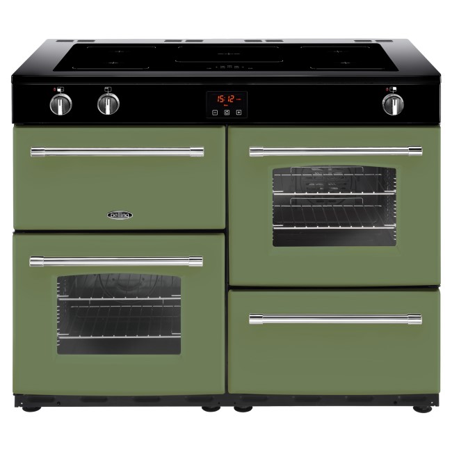 Belling Farmhouse 110Ei 110cm Electric Range Cooker With Induction Hob Soho Green