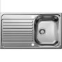 Single Bowl Inset Chrome Stainless Steel Kitchen Sink - Blanco Tipo 45-S