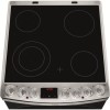 GRADE A1 - AEG 47102V-MN 60cm Electric Double Oven Cooker With Ceramic Hob Stainless Steel