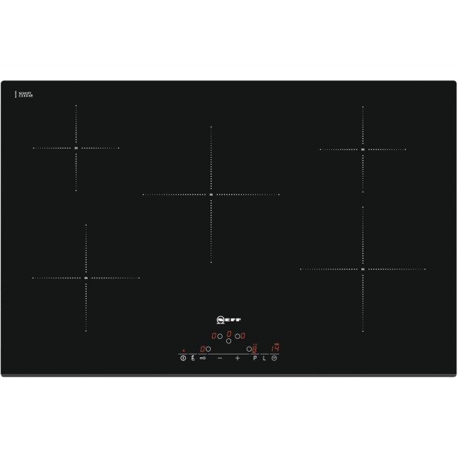 Neff T41D82X2 80cm Wide Touch Control Five Zone Induction Hob - Black
