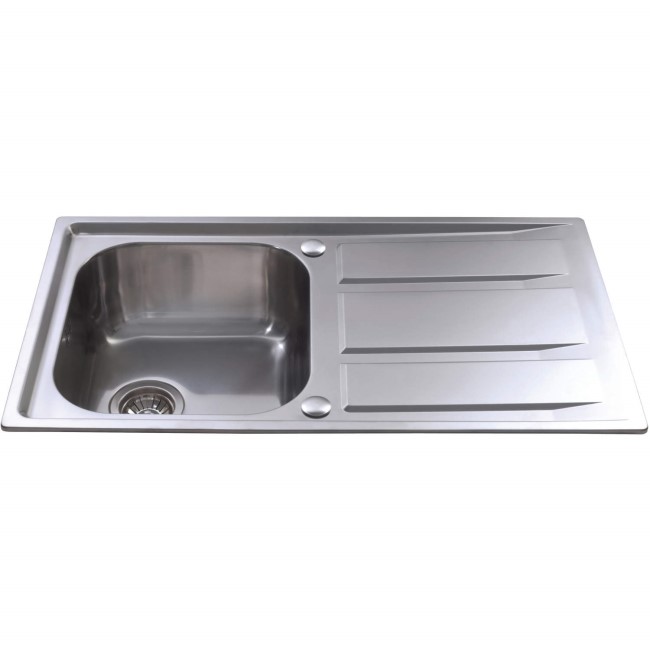 1 Bowl Stainless Steel Kitchen Sink with Deep Reversible Drainer - CDA