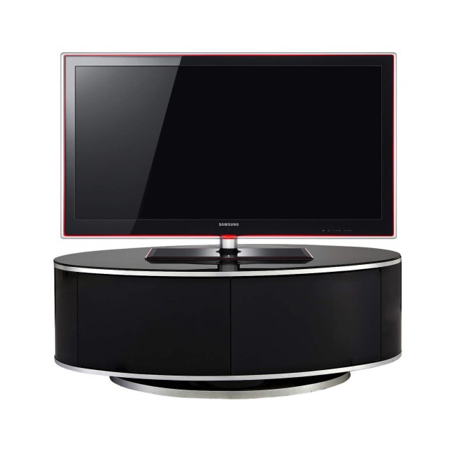 GRADE A2 - Light cosmetic damage - MDA Designs Luna Black TV Cabinet up to 50 inch