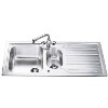 GRADE A3  Smeg CUR150 Cucina 1.5 Bowl Reversible Drainer Stainless Steel Sink