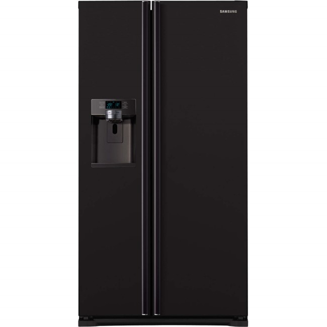 GRADE A3 - Heavy cosmetic damage - Samsung RSG5MUBP1 G-series 615 Litre Gloss Black American Fridge Freezer With Ice And Water Dispenser
