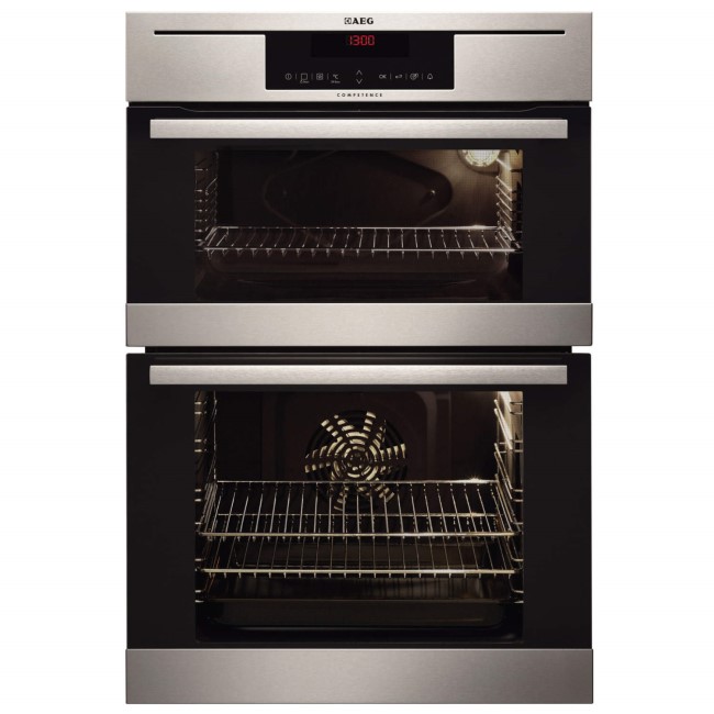GRADE A1 - As new but box opened - AEG DC7013021M Competence Electric Built-in Double Oven Stainless Steel