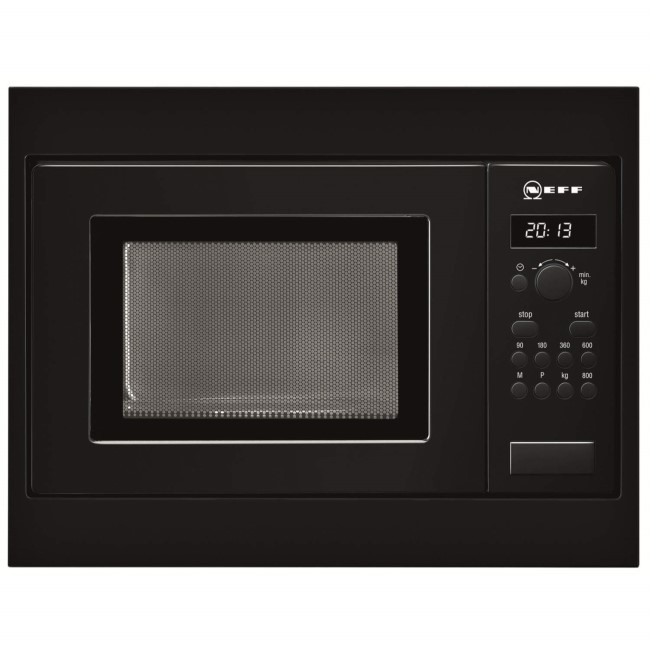 GRADE A3  - Neff H53W50S3GB 800W 17L Built-in Microwave Oven For A 50cm Wide Cabinet Blac