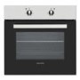 GRADE A2 - ElectriQ 60cm Single Static Built-in Electric Oven Stainless Steel
