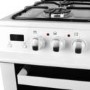 GRADE A1 - iQ 60cm Double Oven Dual Fuel Cooker - White