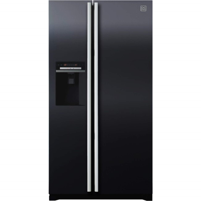 GRADE A2 - Daewoo FRAX22D3B Side-by-side American Fridge Freezer With Ice And Water Dispenser Black