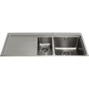 1.5 Bowl Chrome Stainless Steel Kitchen Sink with Left Hand Drainer - CDA