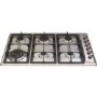 CDA HG9320SS 90cm Six Burner Gas Hob With Cast Iron Pan Stands Stainless Steel
