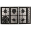 GRADE A1 - CDA HG9320SS 90cm Six Burner Gas Hob With Cast Iron Pan Stands Stainless Steel