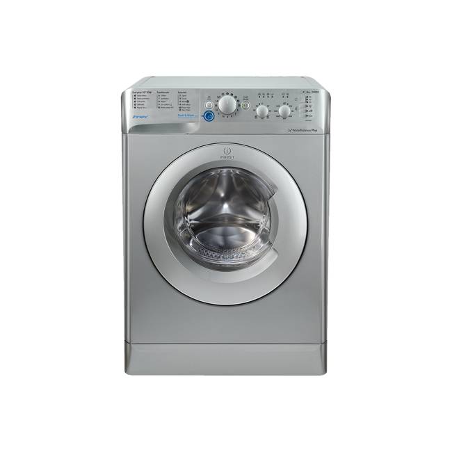 Indesit BWC61452SUK Innex 6kg 1400rpm Freestanding Washing Machine-Silver