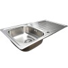 GRADE A1 - Taylor &amp; Moore Eyre Single Bowl with Drainer Stainless Steel Reversible Sink