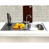 GRADE A1 - Taylor &amp; Moore Eyre Single Bowl with Drainer Stainless Steel Reversible Sink