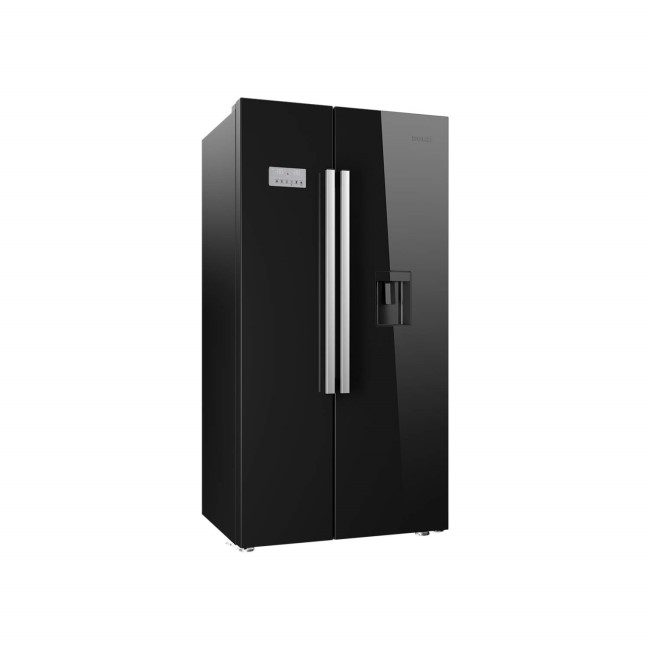 GRADE A3 - Beko ASD241B Black American Fridge Freezer With Non-plumbed Water Dispenser