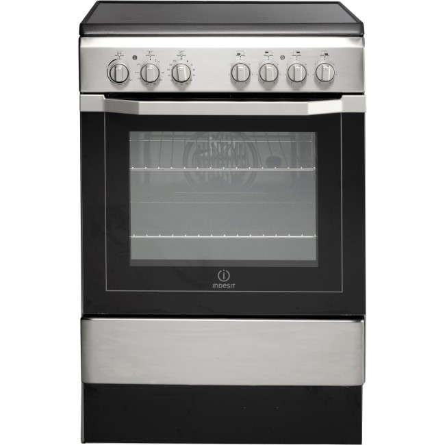 Indesit 60cm Electric Cooker - Stainless Steel