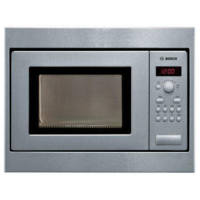 GRADE A3 - Bosch HMT75M551B 800W 17L Built-in Microwave Oven For 50cm Wide Cabinet Brushed Steel