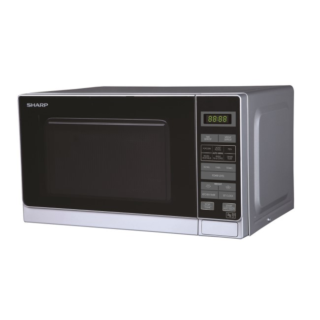 Sharp 20L 800W Digital Microwave - Silver