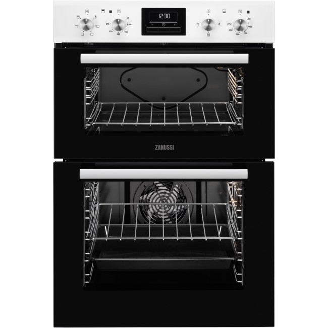 Zanussi ZOD35661WK Multifunction Built-in Double Oven With Programmable Timer - White