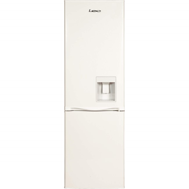 LEC TS55174WTD 174x55cm Static Freestanding Fridge Freezer With Water Dispenser - White