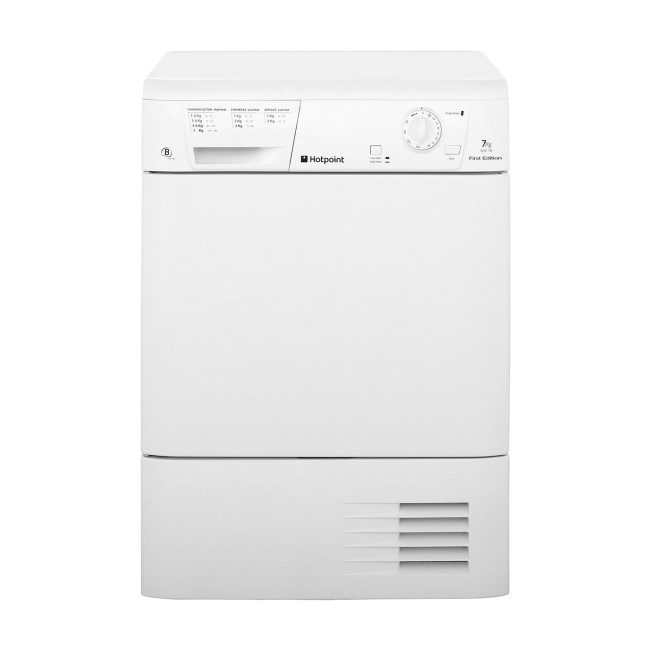 GRADE A2 - Hotpoint FETC70BP Aquarius 7kg Freestanding Condenser Tumble Dryer-White