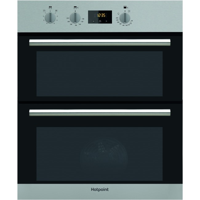GRADE A2 - Hotpoint DU2540IX Luce Electric Built-under Double Oven Stainless Steel