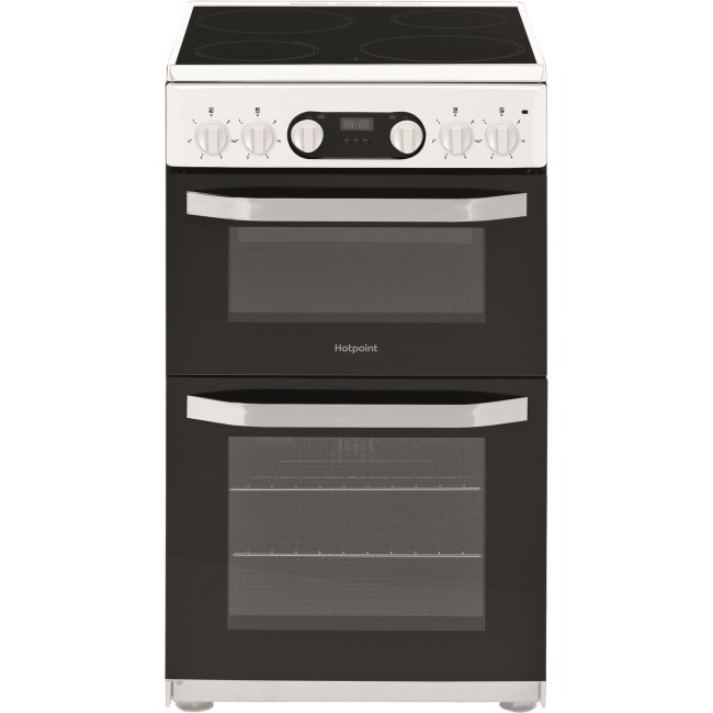 Hotpoint HD5V93CCW 50cm Double Oven Electric Cooker - White