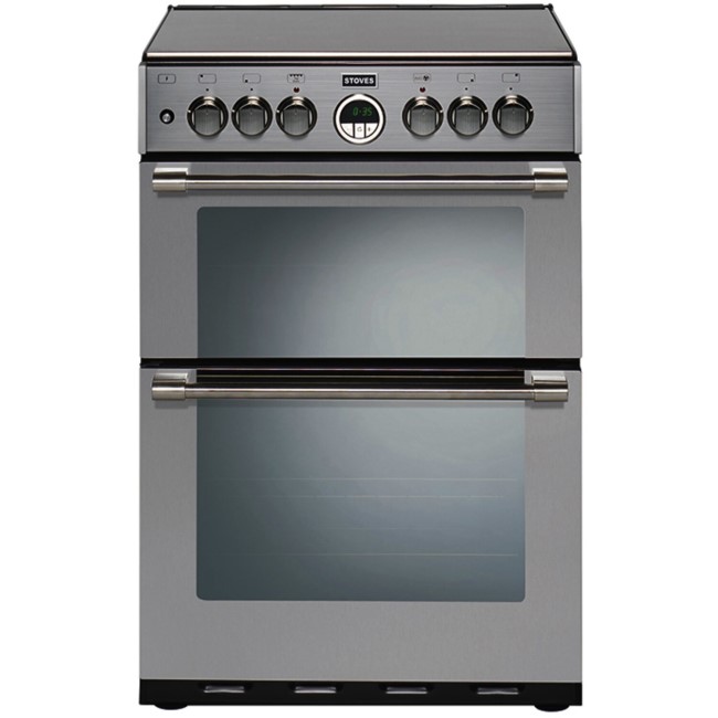 Stoves Sterling 600DF 60cm Dual Fuel Mini Range Cooker - Stainless Steel